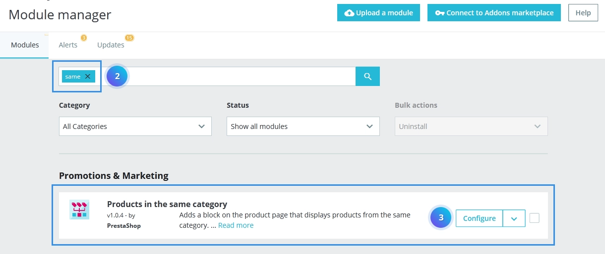 Prestashop 1.7.X – How To Manage &Quot;Products In The Same Category&Quot; Module
