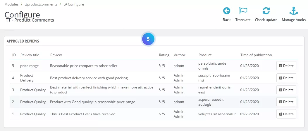Prestashop 1.7.x - How To Manage “product Comments” Module