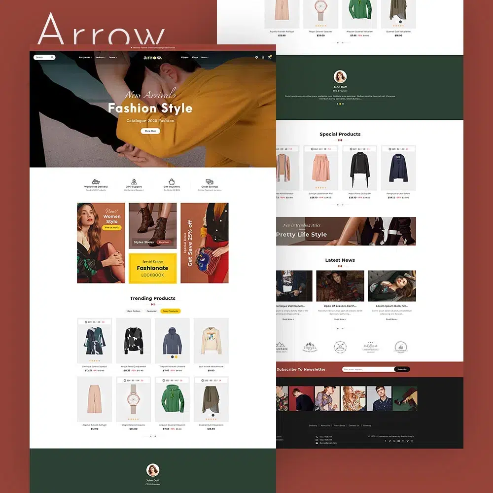 Arrow - Fashion Studio - Prestashop Responsive Theme