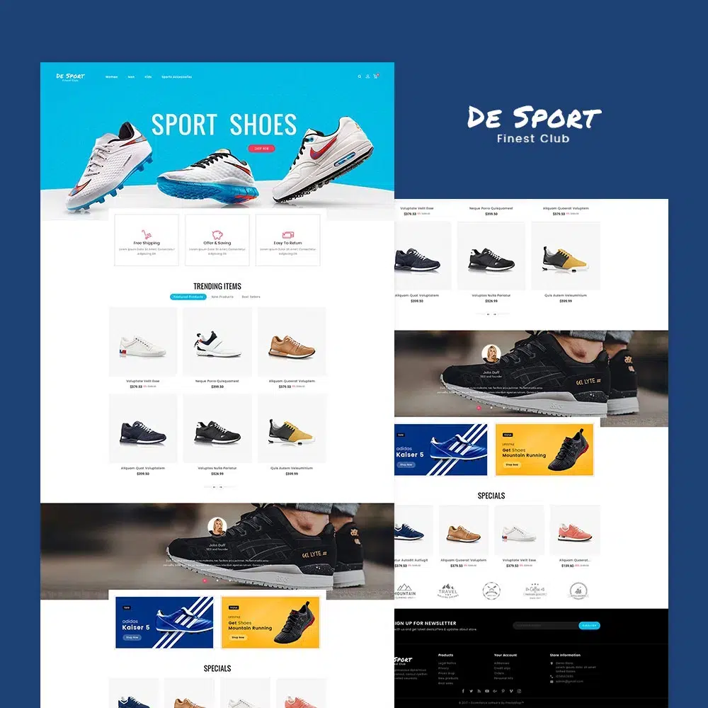 DeSport - Tienda de calzado deportivo - Tema Responsivo Prestashop