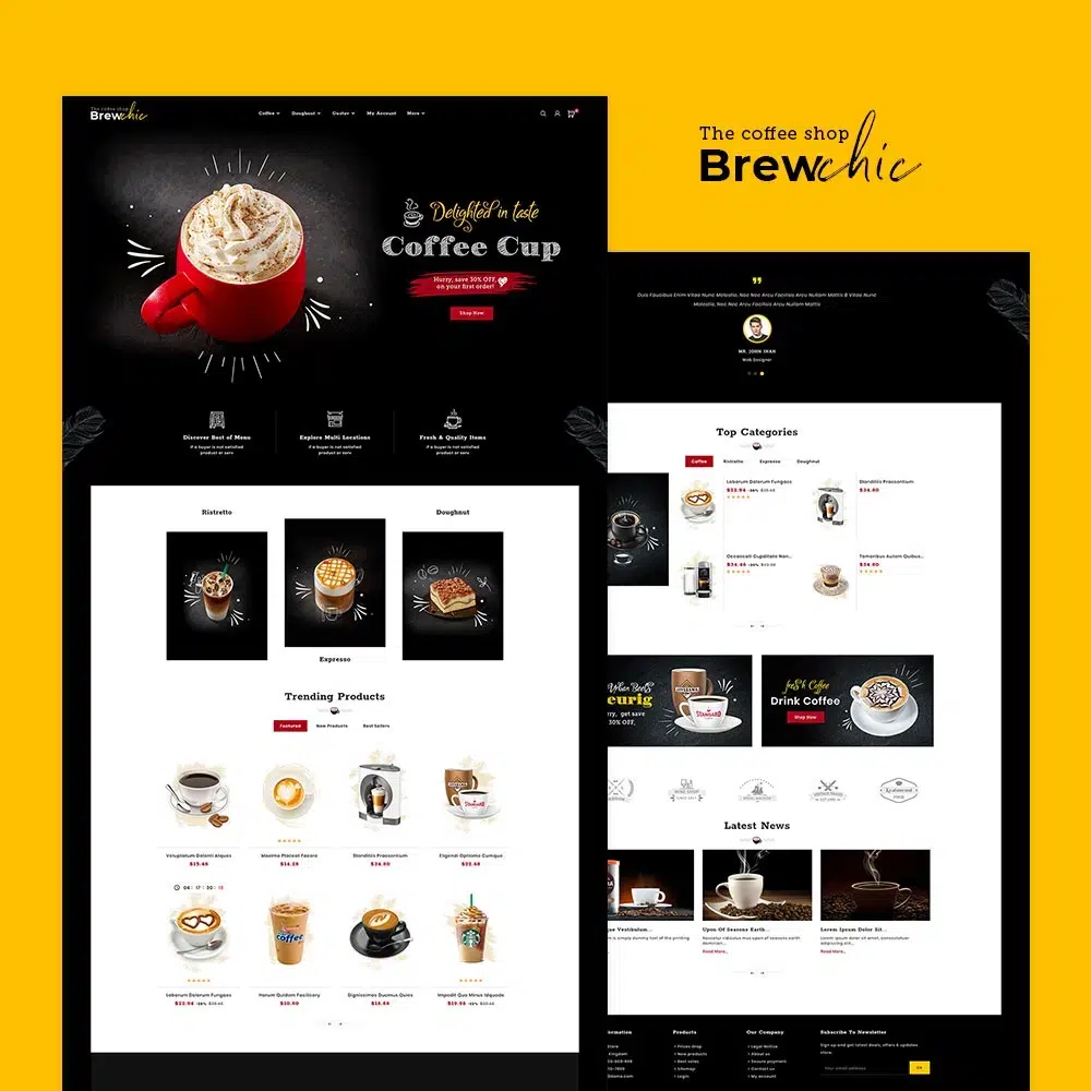 Brewchic - Coffee Shop - Prestashop Responsywny motyw