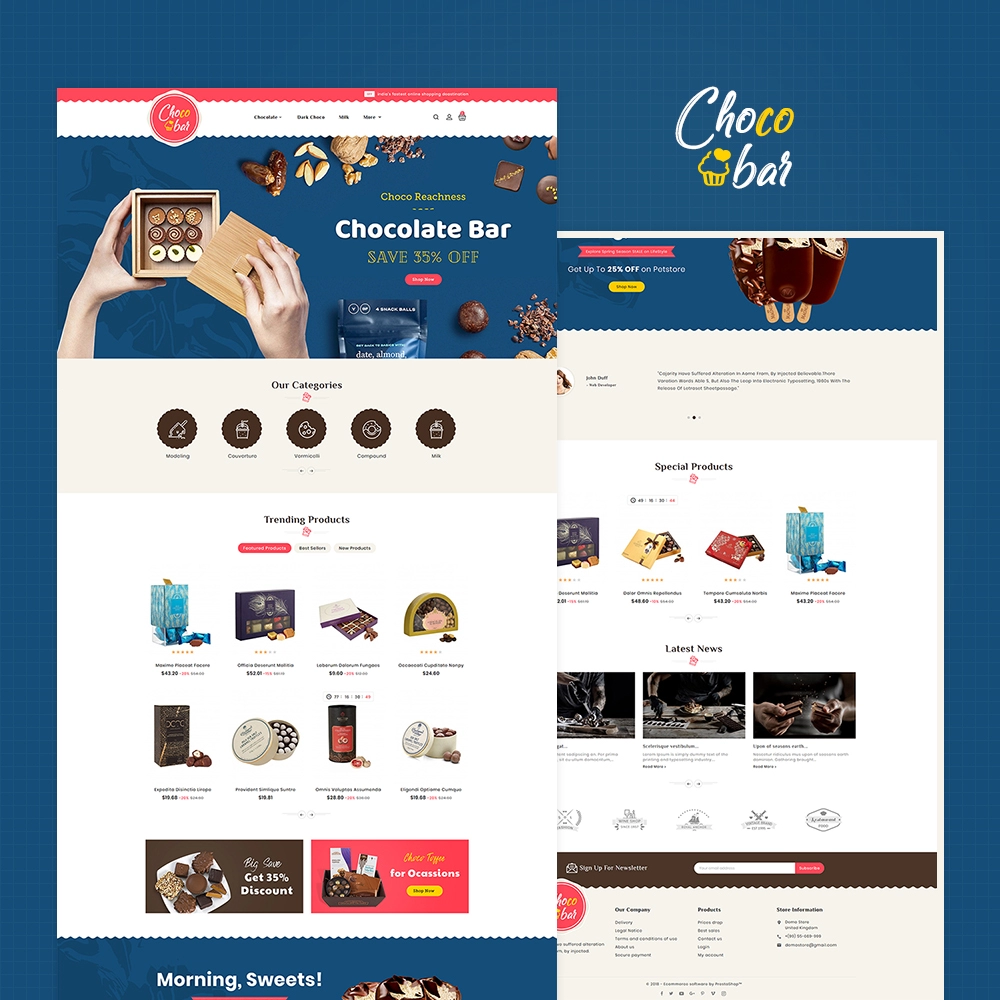 Chocobar & Sweets - Prestashop Responsive Theme