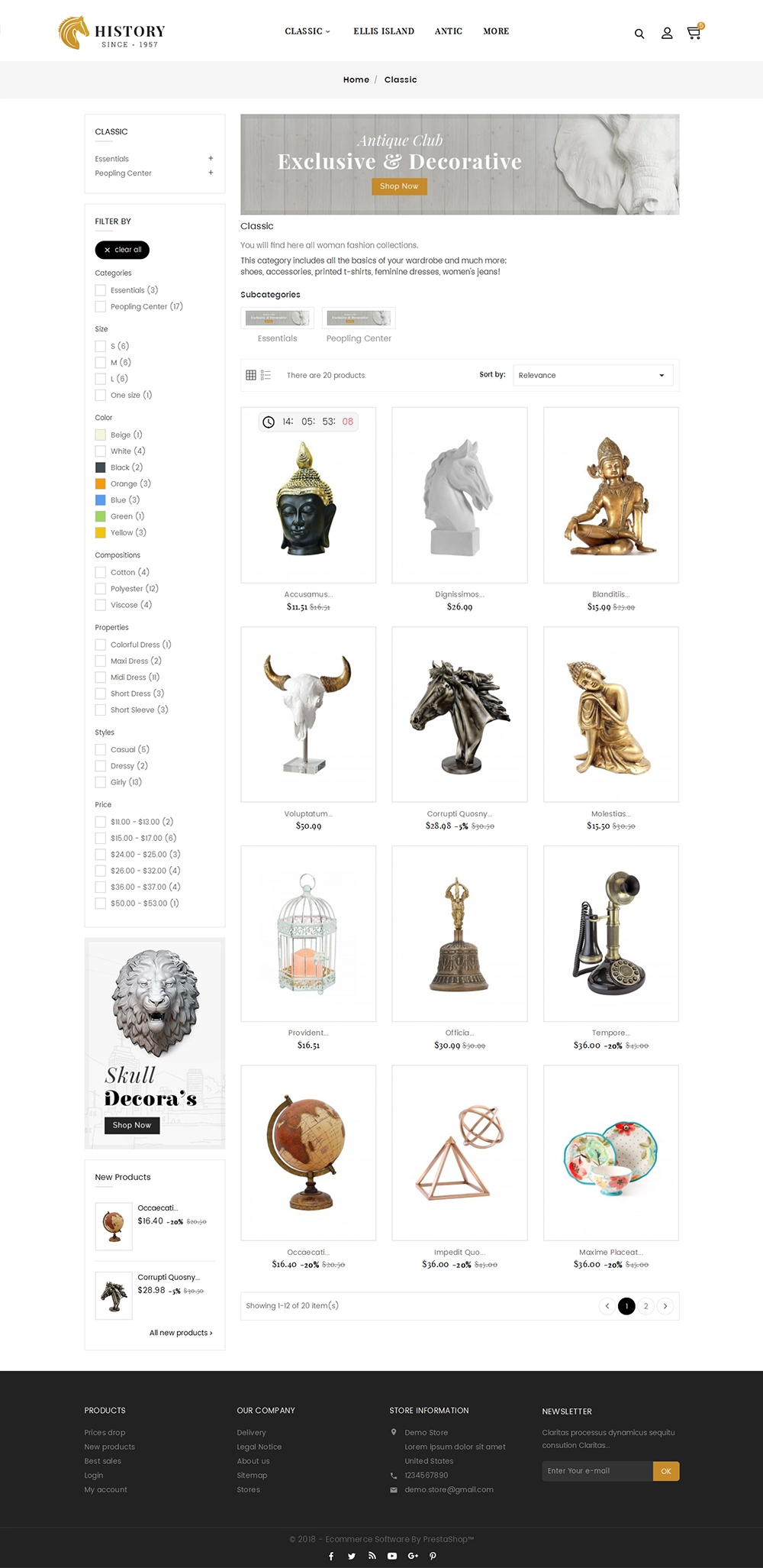 Antique Statue Art - Prestashop Responsive Theme Antique Statue Art - Prestashop Responsive Theme