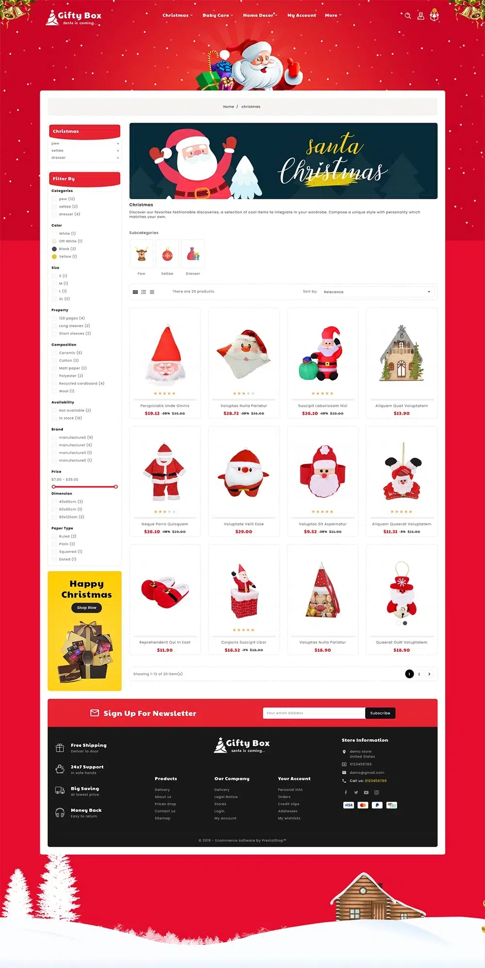 Gifty Box - Santa Christmas Shop – Prestashop Responsive Theme