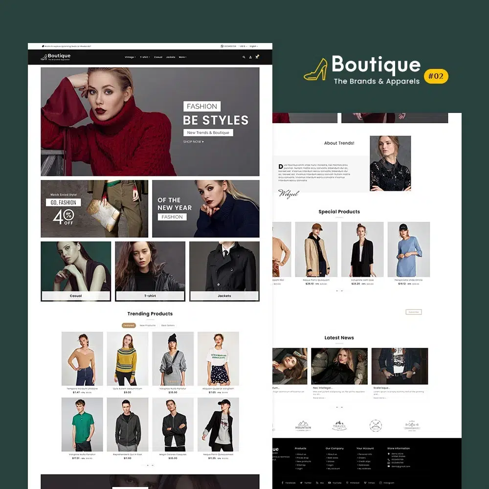Boutique Fashion Apparels - Tema Responsivo de Prestashop