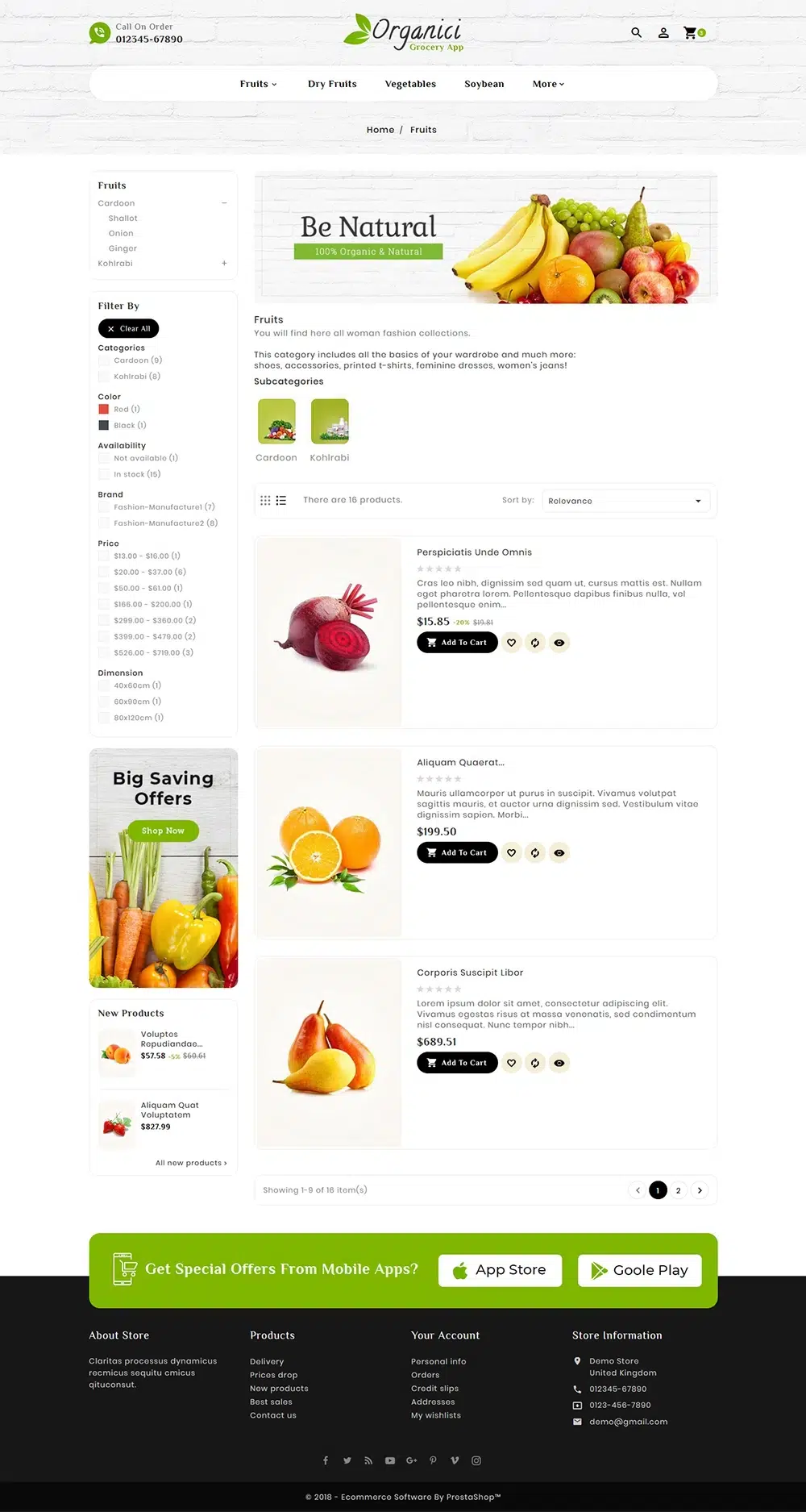 Veggie - Organic Grocery Super Store - Prestashop Responsive Theme
