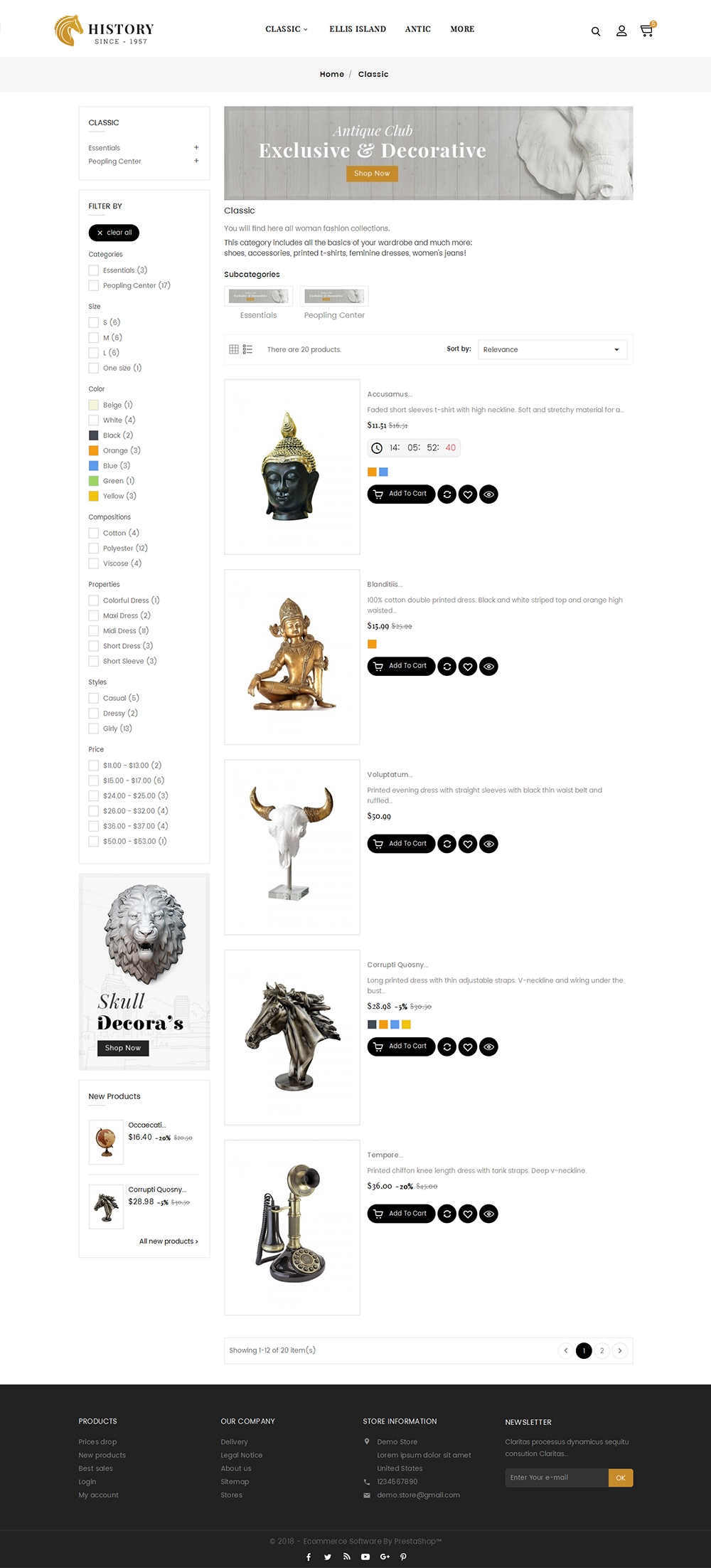 Antique Statue Art - Prestashop Responsive Theme Antique Statue Art - Prestashop Responsive Theme