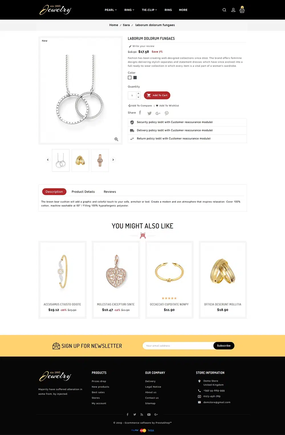 Jewelry - Luxury Imitation Shop - Prestashop Responsive Theme