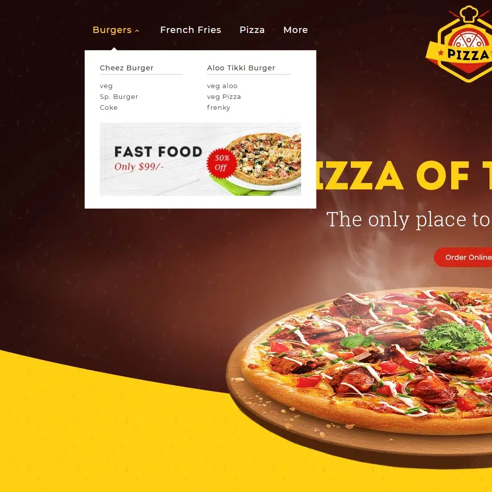 Pizza - Fast Food &Amp; Restaurante - Tema responsivo Prestashop