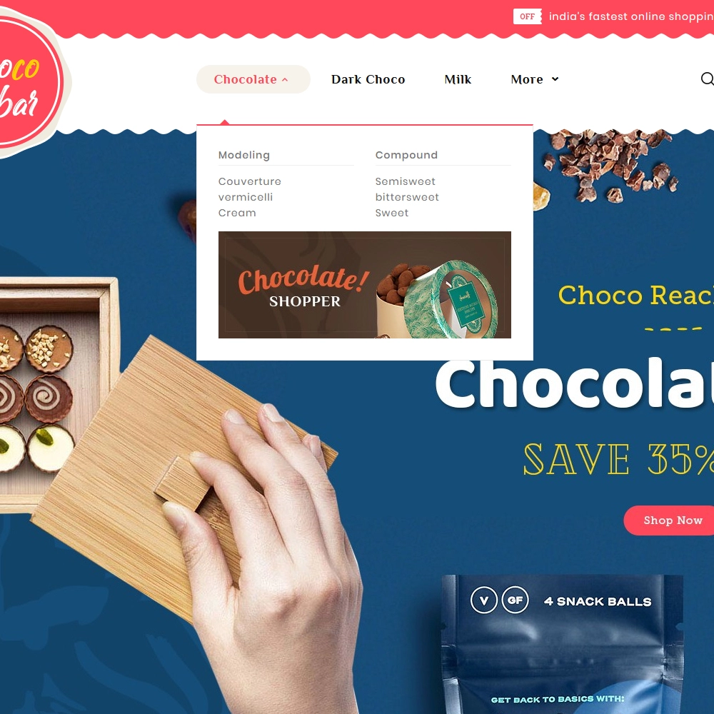 Chocobar & Sweets - Prestashop Responsive Theme