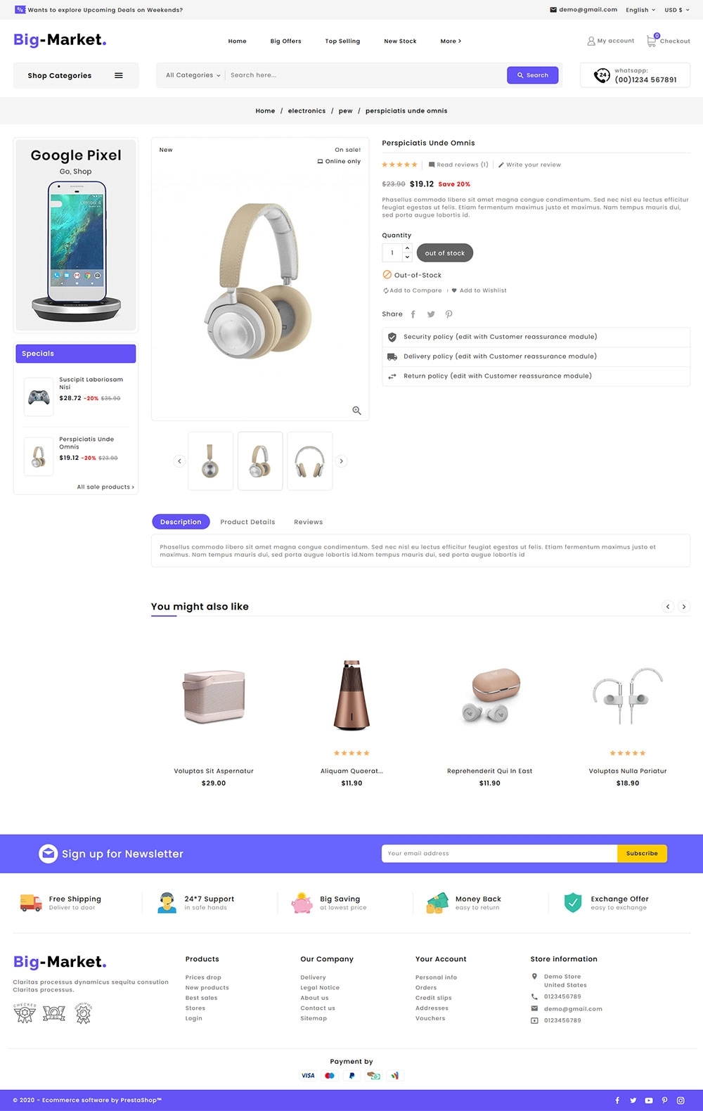 BigMarket - Multi-purpose Electronics Marketplace Store – Prestashop Responsive Theme