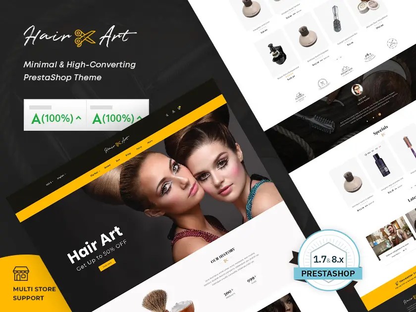 Hair Barber & Therapy - Prestashop Responsive Theme