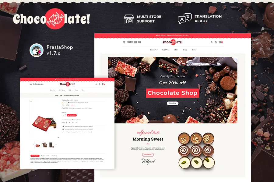 Chocolate - Sweets & Cakery Shop - Prestashop Responsive Theme