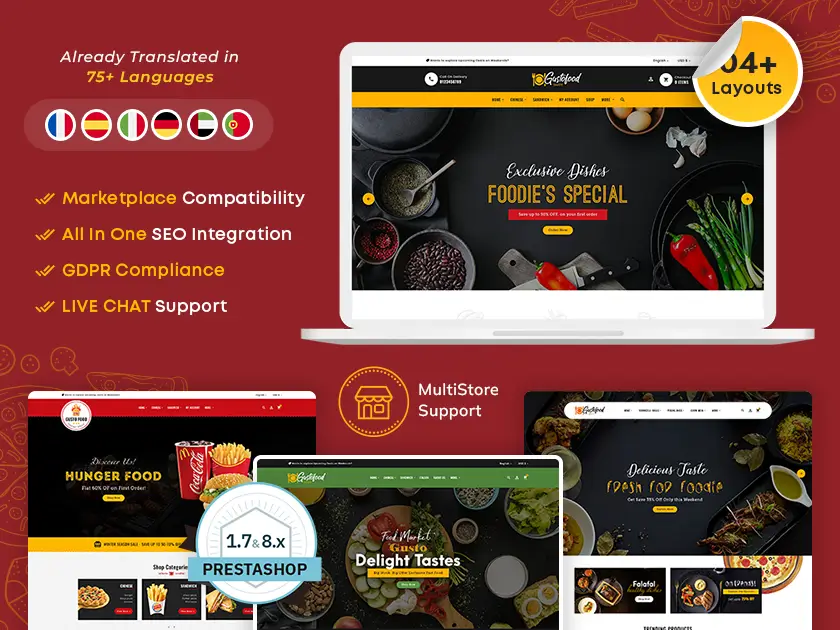 Gusto Food & Restaurants - Prestashop Responsive Theme