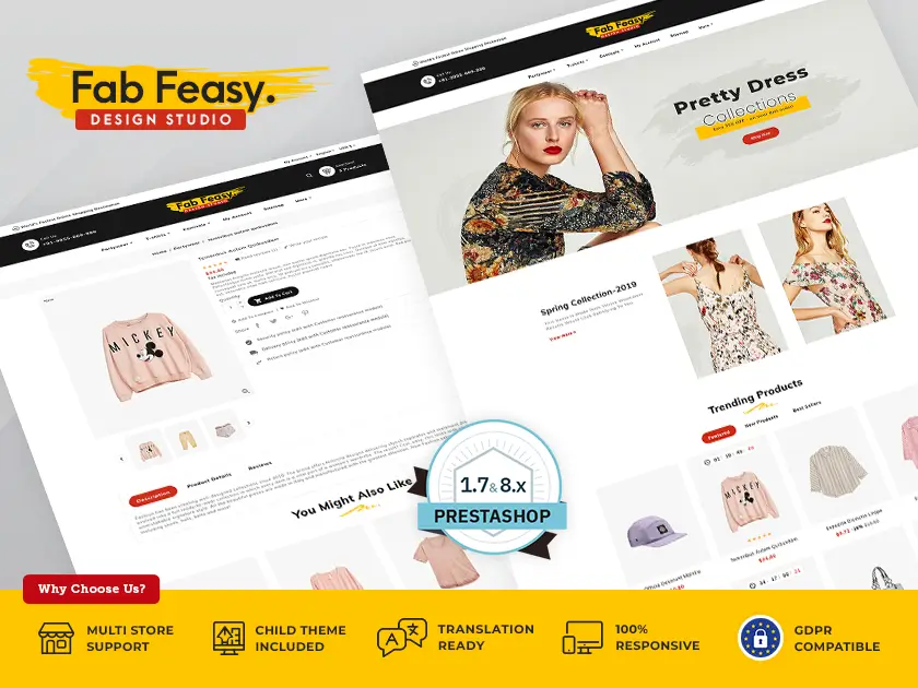 Fab Feasy - Fashion Studio - Responsief thema van Prestashop
