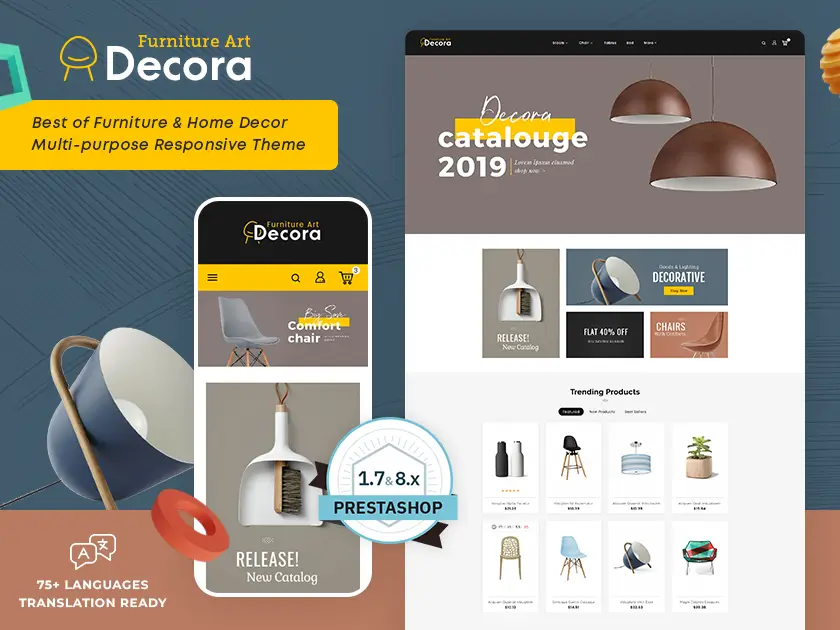 Decora - Furniture Crafts & Art - Prestashop Responsive Theme