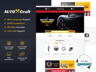 Auto Crafts & Parts - PrestaShop Responsive Theme