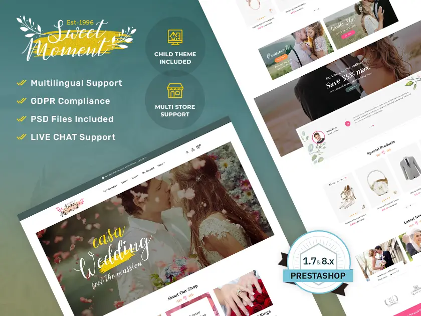 Sweet Moment - Wedding Shop - Prestashop Responsive Theme