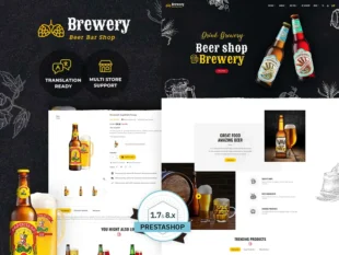 Brewery - Beer Bar, Drinks & Pub - Prestashop Responsive Theme