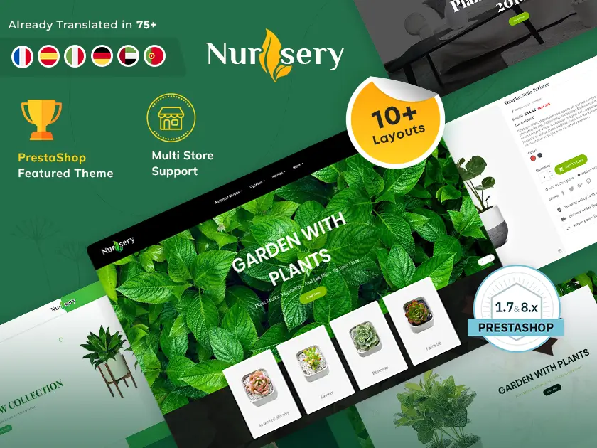 Nursery - House Plants & Gardening Tools - Prestashop Responsive Theme