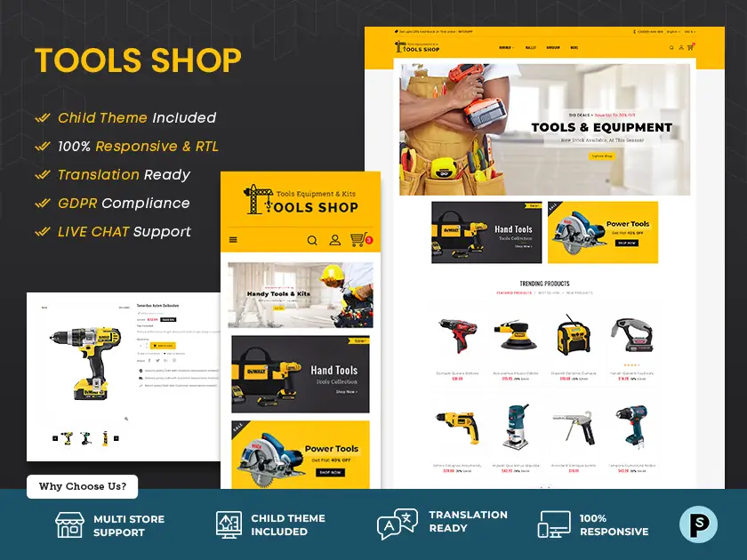 Tools Equipment Shop - Prestashop Responsive Theme