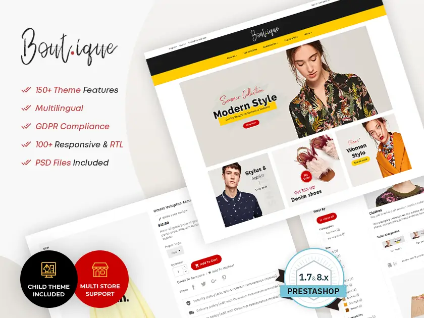 Boutique - Fashion & Apparels - Prestashop Responsive Theme