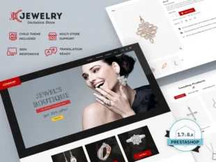 Schmuck- und Nachahmungskatalog - Prestashop Responsive Theme