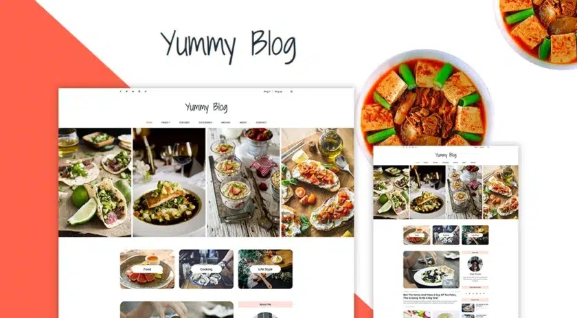 Yummy - Modello di blog reattivo HTML