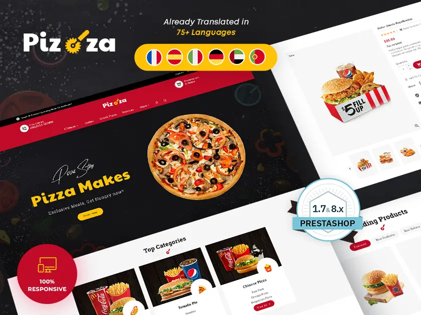 Pizza - Italiano Resto &Amp; Fast Food Cafe - Tema responsivo Prestashop