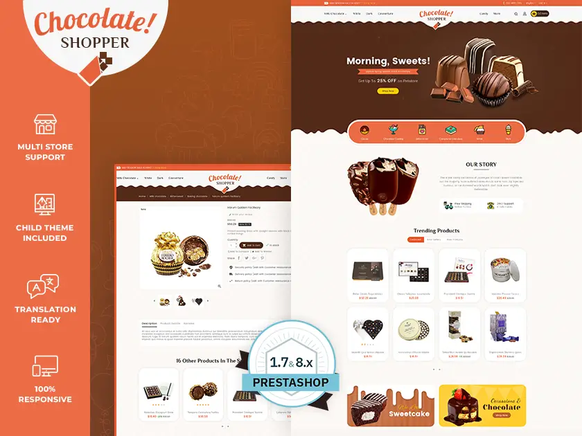 Schokoladenkäufer – Süßigkeiten und Feste – Responsive Theme von Prestashop
