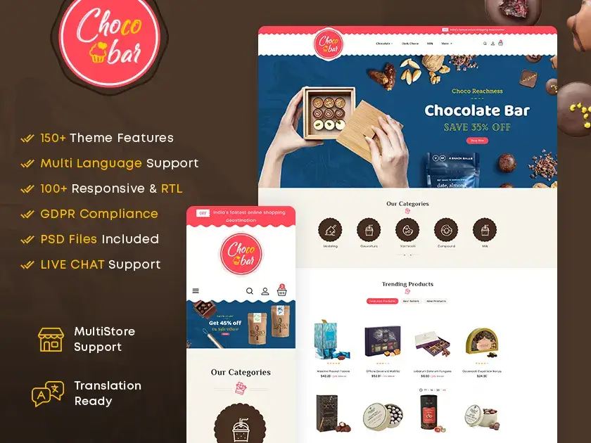 Chocobar & Sweets - Prestashop Responsive Theme
