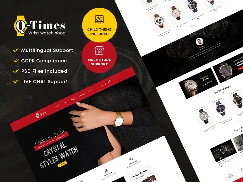 Q-Times Watches Store - Prestashop Responsive Theme