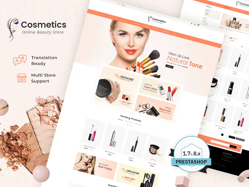 Cosmetic Beauty Store - Responsywny motyw Prestashop