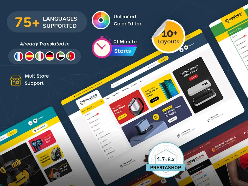 MegaTrone - Multi-purpose Mega Electronics Store - Prestashop Responsive Theme