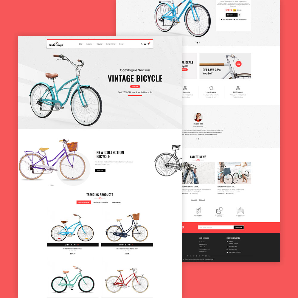Rideways - Bicycle Parts & Accessories - Prestashop Responsive Theme