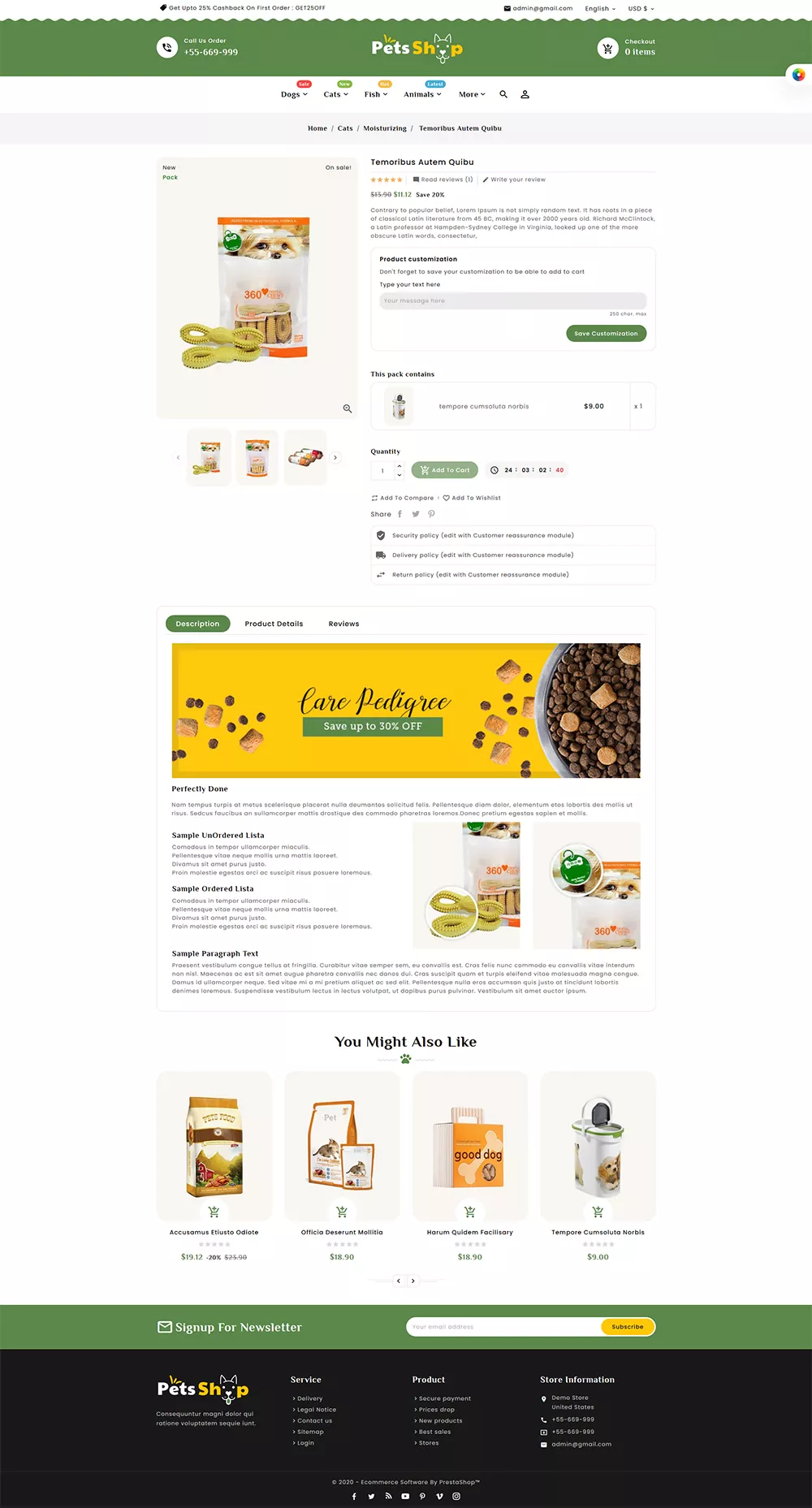 Pets Care & Animal Shop - Prestashop Responsive Theme