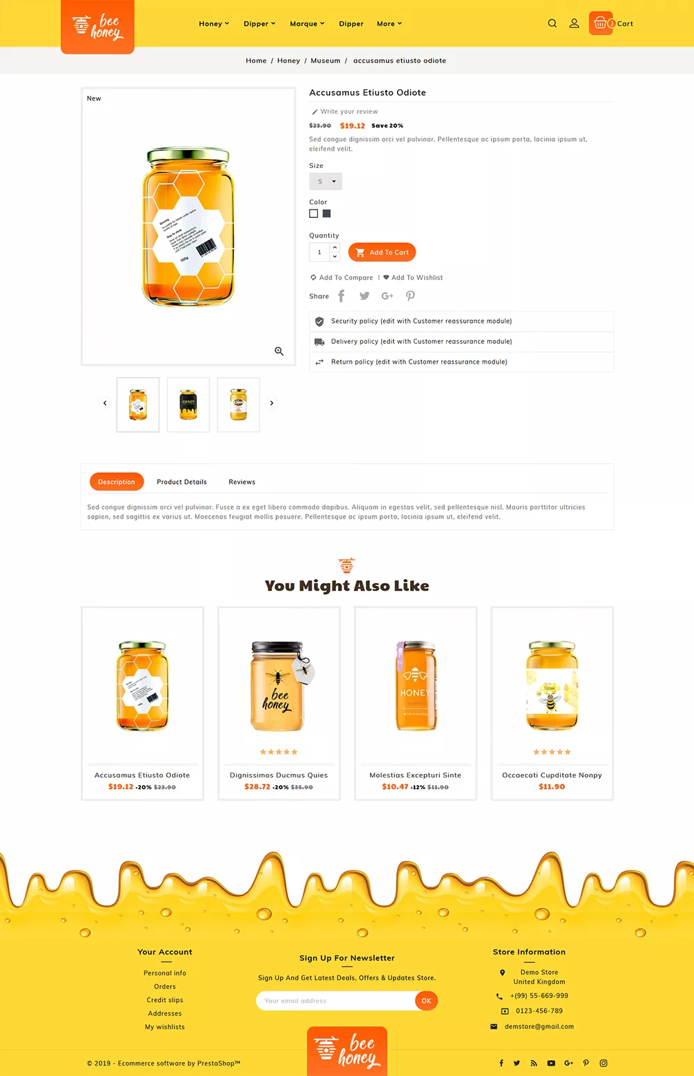 HoneyBee - Agro Bee & Sweet Shop - Prestashop Responsive Theme HoneyBee - Agro Bee & Sweet Shop - Prestashop Responsive Theme