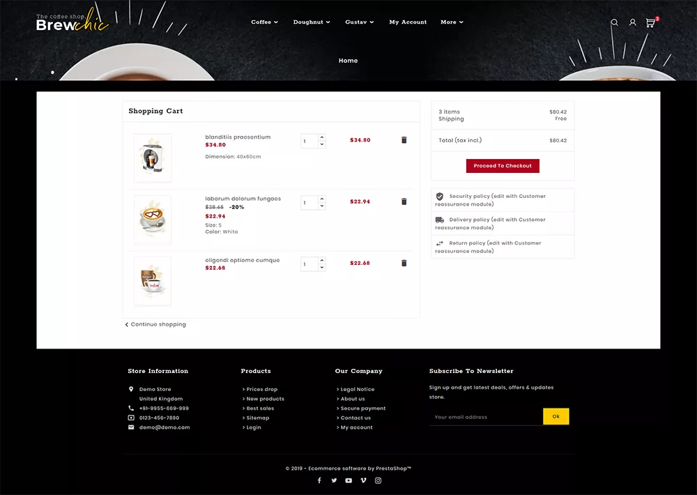 BrewChic - Coffee Shop - Prestashop Responsive Theme