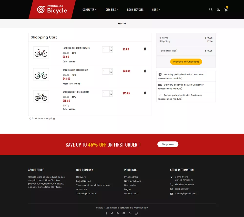 Bicycle - Sports & Riding - Prestashop Responsive Theme