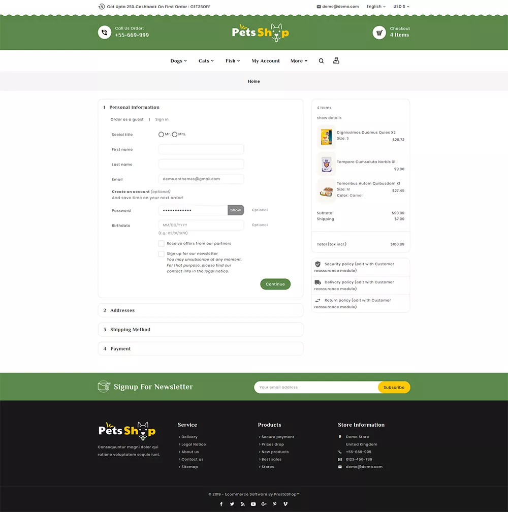 Pets Care & Animal Shop - Prestashop Responsive Theme