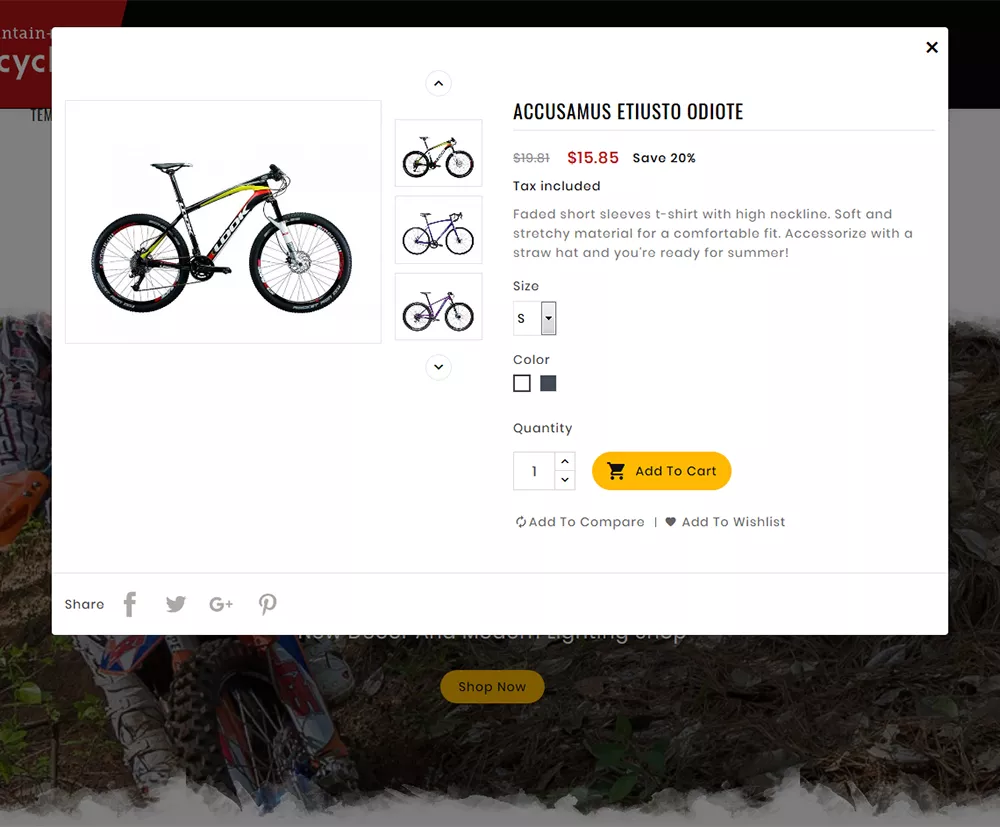 Bicycle - Sports & Riding - Prestashop Responsive Theme