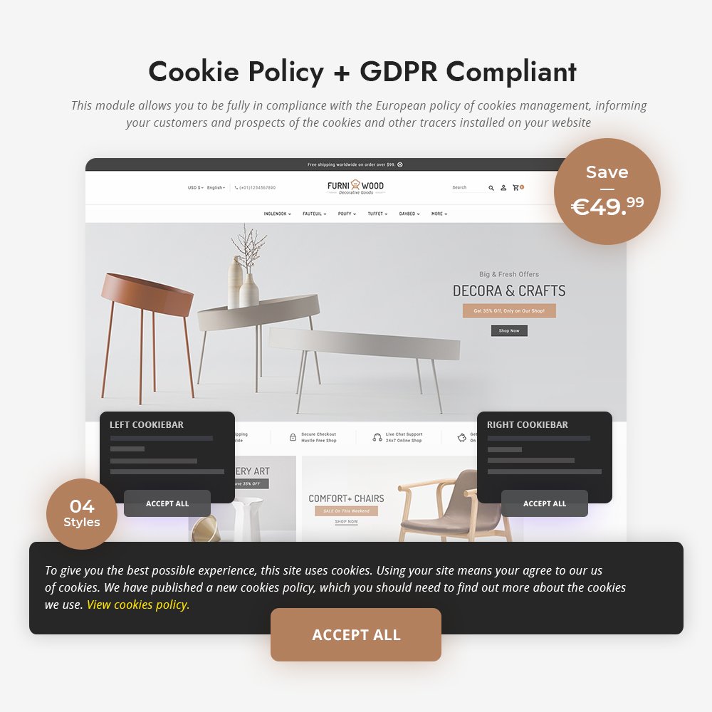 Furniwood - Furniture, Home Decor & Crafts - Prestashop Responsive Theme