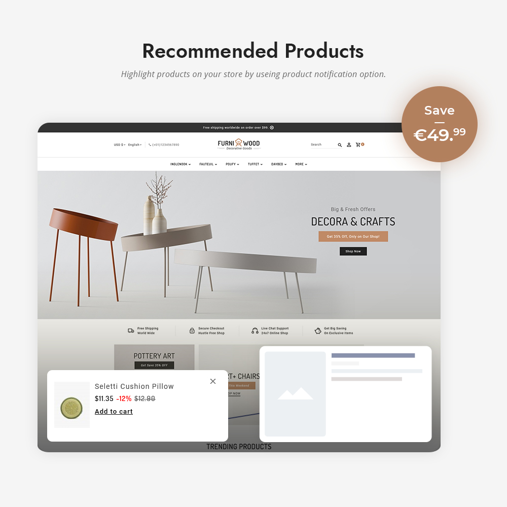 Furniwood - Furniture, Home Decor & Crafts - Prestashop Responsive Theme