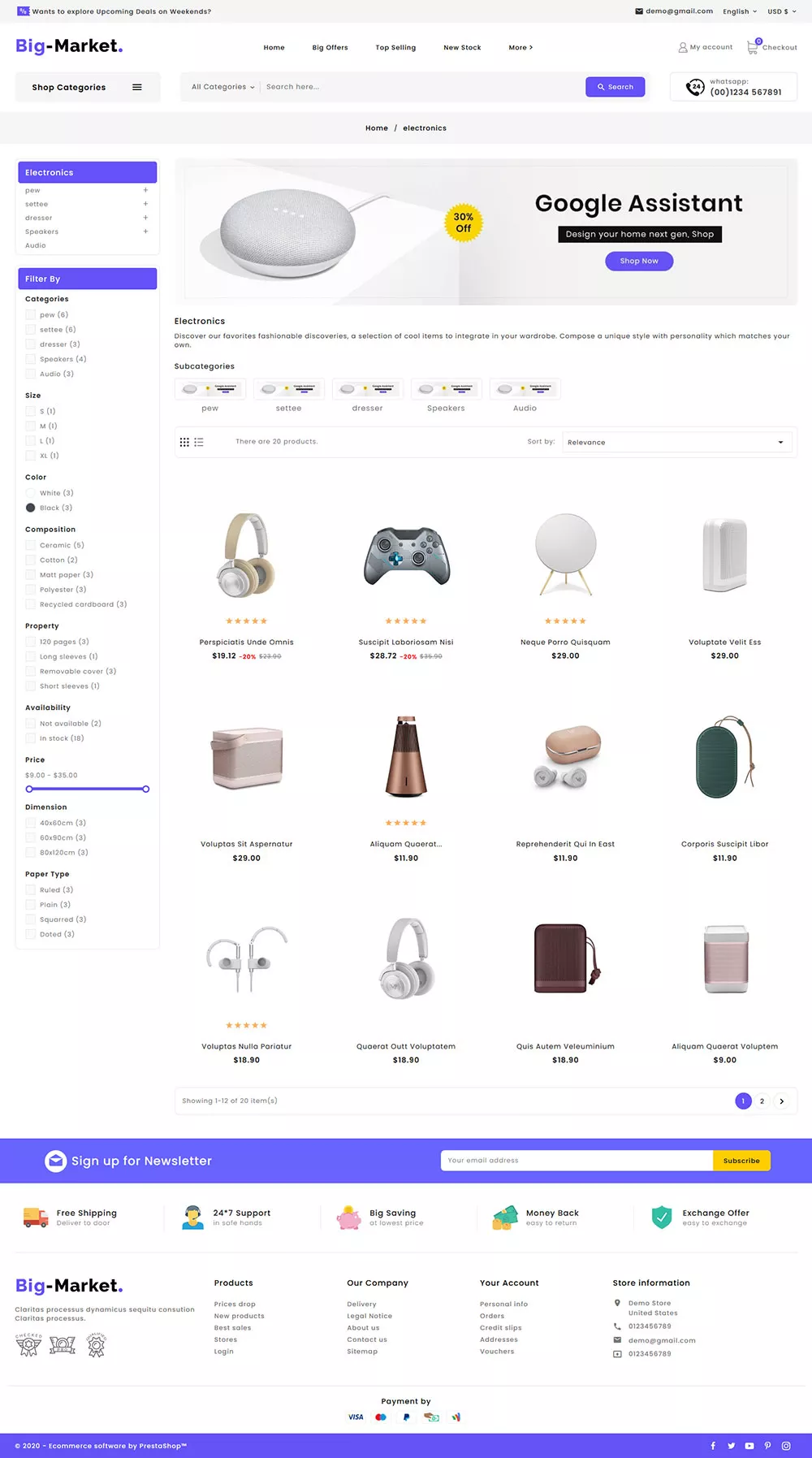 BigMarket - Multi-purpose Electronics Marketplace Store – Prestashop Responsive Theme