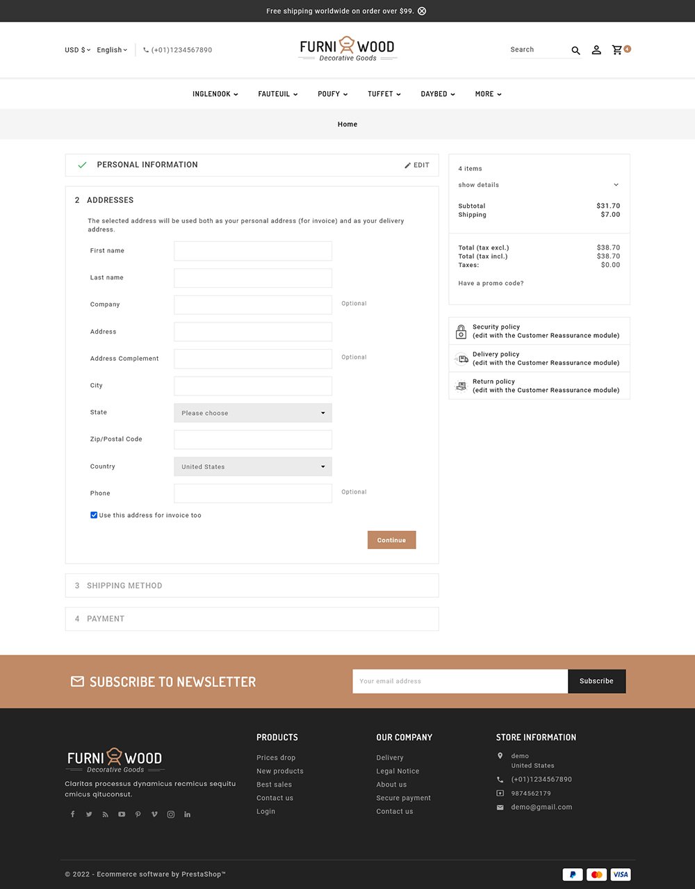 Furniwood - Furniture, Home Decor & Crafts - Prestashop Responsive Theme