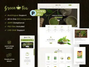 Green Tea - Tulsi, Lemon & Honey - Prestashop Responsive Theme