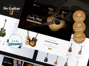 DeGuitar & Music Instruments - Responsywny motyw Prestashop