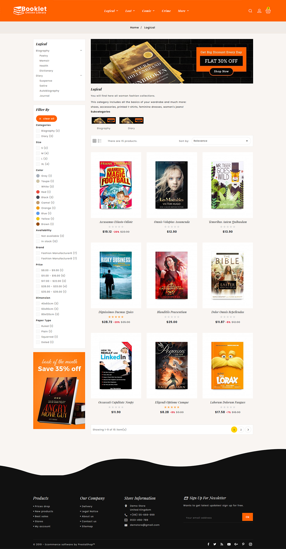 Broszura — Książki online &Amp; Novel Store - responsywny motyw Prestashop