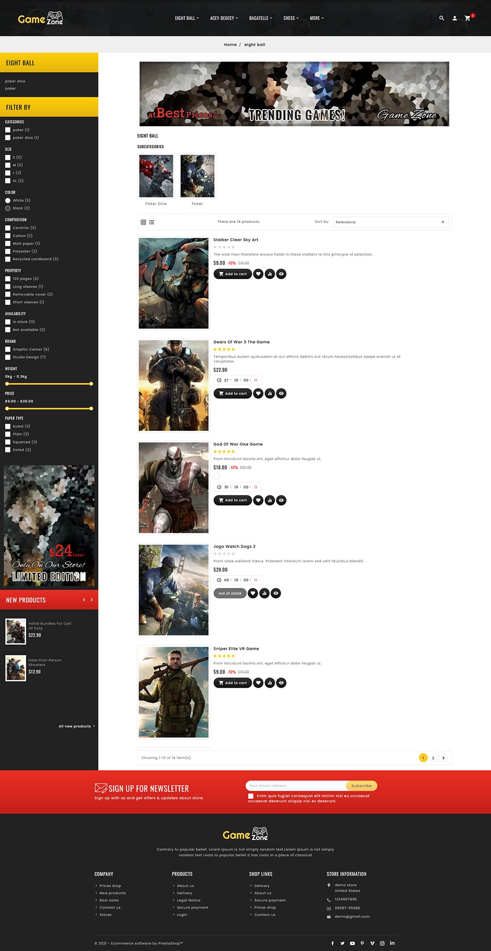 Game Zone - Music & Movies - Prestashop Responsive Theme Game Zone - Music & Movies - Prestashop Responsive Theme