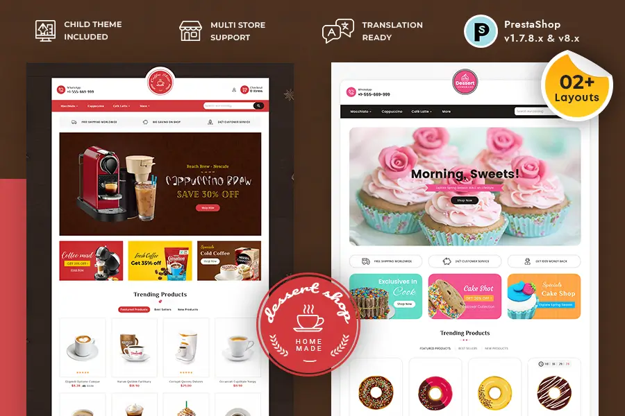 Dessert - Cake & Coffee Store - PrestaShop Multi-purpose Theme